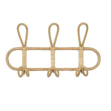 Rattan Wall Hooks - Kids Room Decorative Hanger, Clothes & Hat Organizer, Hanging Storage Rack for Children's Garments A