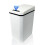 Automatic Touchless Bathroom Trash Can with Lid White Slim Narrow Plastic  Motion Sensor Covered Garbage Can 1