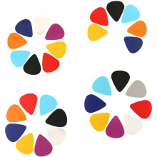 B 30Pcs Guitar Picks Plectrums ABS Guitar Picks 0.46 0.71 0.96mm Colorful Comfortable Feel