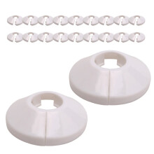 20 Pieces 1/2 Inch Flange Water Pipe Cover Decoration 16mm White Pipe Cover Wall Pipe Decoration Radiator