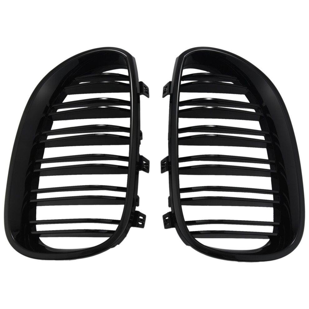 Gloss Car Front Kidney Grille Grill For 5 Series E60 E61 M5 520I 535I 550I 2003-2010 Sedan Black 4714025584891