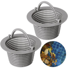 2 Peças de Cesto para Skimmer de Piscina com Alça, Removedor de Folhas, Cesto de Substituição para Filtro de Piscina para Limpeza de Piscinas, A