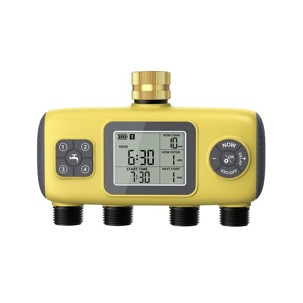 4-Zone Garden Water Timer Programmable Drip Irrigation Controller Imperial Threaded Tnterface Rain Delay Timed Watering 6034276641265