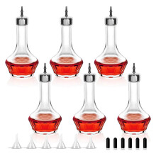 6-Teiliges Bitterflaschen-Set mit 50 Ml/1,6 Oz Glas-Dash-Flasche mit Dasher-Verschluss, Professionelles Bar-Tool zum Zubereiten Von Cocktails