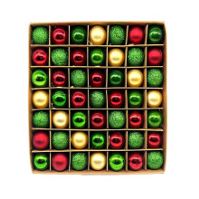 49 Pcs Christmas Ornaments Tree Decorations 1.18" Shatterproof Small Hanging Balls A