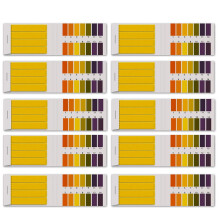 10 Packs of PH 1-14 Test Indicator 800 Litmus Paper Scale Test Lemon Juice Milk Liquid Detergent Kit