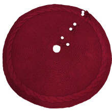 Jupe de Sapin de Noël de 122 cm, Jupe de Sapin de Noël Ronde pour Décoration de Sapin de Noël de 1,8 à 2,4 M, Rouge