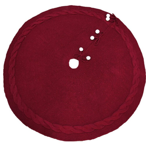 Saia para Árvore de Natal de 48 Polegadas, Saia  para Árvore de Natal, Saia com Base Redonda para Decoração de Árvore de Natal de 6 A 8 Pés,