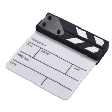 Nieuw Compact Formaat Klapbord, Uitwisbaar, Tv-Film, Film, Actiescène, Klapbord, Zwart-Wit Stick