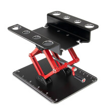Support de Réparation de Voiture RC en Métal, Plate-Forme D'Assemblage Réglable en Hauteur pour Voiture RC à L'Échelle 1/8, 1/10 et 1/14, Noir.