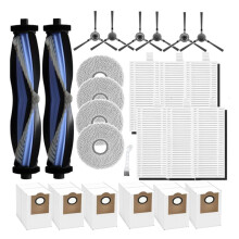 Lot de 25 Pièces de Rechange pour Aspirateur Robot pour M3 : Brosses Latérales Principales, Lingettes de Nettoyage, Filtres, Sacs à Poussière