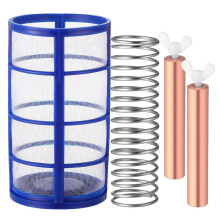 6-Piece Copper Anodized Replacement Kit,Includes Copper Anodes,Basket Screens,Springs and Screws,for Solar Pool Ionizers
