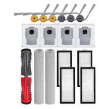 Compatible avec le pour Qrevo Curv 2 Flow: Pièces de Rechange, Accessoires, Brosse Latérale Principale, Filtre HEPA, Rouleau, Sac à Poussière