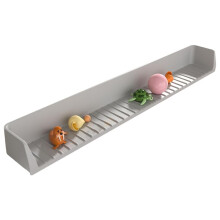 Longer Guard for Bathtub Kids, Silicone Water Guard, Toy Tray Holder for Tub, Bathtub Guard Grey