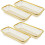 4 Pcs Gold Kitchen Drawer Organizer,Kitchen Drain Basket,Stackable Mesh Storage Baskets,for Holding Knife, Fork,Spoon 1