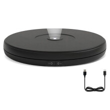10inch LED Rotating Display Stand, 360 Motorized Turntable with Lights, 22lbs Capacity Electric Spinner Base