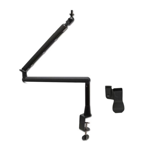 Microphone Bracket, Adjustable 360  Suspension Arm, Adjustable Rod Microphone Bracket, with Desktop Mounting Clip,A