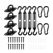 Kit de 44 Piezas de Herrajes para Toldos Triangulares y Rectangulares, para Patio y Jardín.