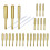 24 Pcs Titanium Plated Diamond Chainsaw Sharpener Bits - High Hardness Burr Chainsaw Sharpening Stone Kit 1