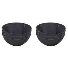 6 STUKS 14 Inch Ronde Hangende Mandvoeringen Stoffen Hangende Plantvoeringen Non-Woven Plantenbakvoeringen voor Hangende Manden Zwart