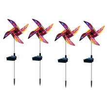 4Pcs Solar Power Windmill Light Outdoor Garden Decoration 32 LED Light Garden Landscape Lights Waterproof Night Light