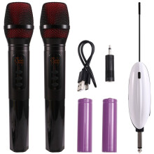 Extension de Microphone Rechargeable Sans Fil UHF, Mixeur de Microphone 6,5 mm, Extension D'Entrée Multicanal