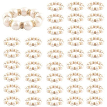 100 Pezzi Anelli per Tovaglioli di Perle Anelli per Tovaglioli di Strass di Perle Finte Anelli per Tovaglioli Anelli per Tovaglioli