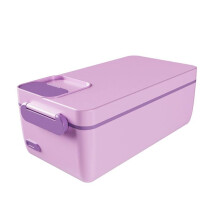 Boîte à Lunch Électrique Portable Sans Fil, Chauffe-Aliments, Récipient Amovible en Acier Inoxydable, Boîte à Lunch Chauffante pour , Violet