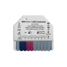 5-in-1 WiFi LED Light Strip Controller Tuya App,Voice and 2.4G RF Remote Control Supported Ideal for Home Lighting