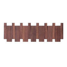 Porte-Manteau Mural en Bois Massif avec 6 Crochets pour Vêtements et Porte-Manteaux Décoration D'Intérieur Noyer
