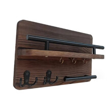 Key Holder Wall Mounted Coat Bag Hanger Rack Key Decorative Hook for Entryway Mudroom Hallway Bathroom Home Decor A