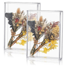 2 Boîtes à Ombres en Acrylique, Vitrines, Cadre à Faire Soi-Même, Vitrines en Acrylique Transparent, Souvenirs de Mariage, Fleurs Séchées