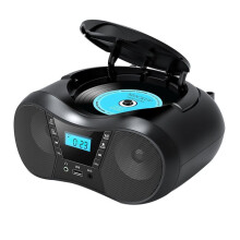 Przenośny Odtwarzacz CD Boombox Odtwarzacz CD Radio AM/FM Odtwarzacz Stereo, Kompatybilny z CD/CD-R/RW Radio do Domu (UE)