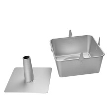 Square Tube Cake Pan,28-Cup Capacity for 18 Cup Recipes,10-Inch Anodized Aluminum Angel Food, Chiffon & Pound Cake Pan