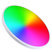 Led-Taklampa Dimbar, Tillämplig på Tuya-Appen, 24W RGB-Färgskiftande  LED-Taklampa för Vardagsrum/Sovrum