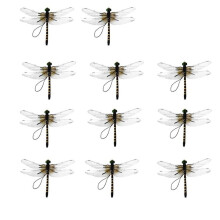 Dragonfly Clip Bug Repellent - Realistic 3D Fake Dragonflies with Clips, Outdoor Decor to Keep Bugs Away. Perfect 12pcs