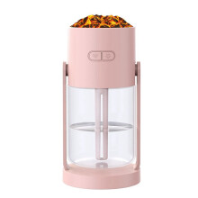 Portable Home Desktop Humidifier Air Purifier Simulation of the Flame Seven Color Atmosphere Light Humidifier B