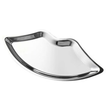2PCS Stainless Steel Lip Shaped Jewelry Tray Home Cosmetics Metal Tray Female Jewelry Storage Tray Decorative,E