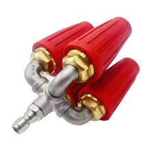 4-In-1 Turbine Nozzle Pressure Washer,2.0 Orifice Quadruple,360 Swivel Turbine Nozzle,1/4inch Quick Connector,Red