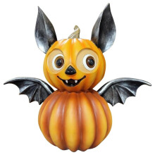 Decoración de Halloween Estatua de Calabaza Estatua de Calabaza de Murciélago Lindo Decoración de Resina Escena Decoración Tipo B