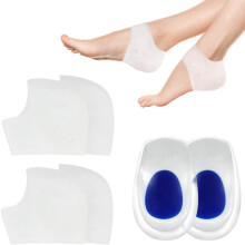 3 Pairs Heel Cups, Plantar Fasciitis Inserts Pads, Gel Heel Cushion, Silicone Heel Protectors, Great for Plantar Fasciitis, Achilles Tendinitis & Heel