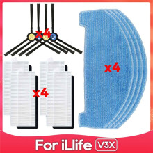 For A20, T20S, V3x, PVCR 3600, G2 0926W, G2 0726W, G2 1226 Side Brush Filter Mop Replacement Parts