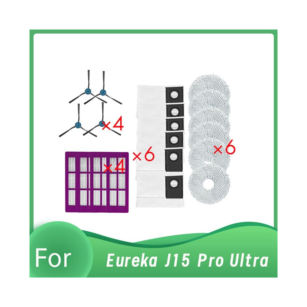 20 Pcs For J15 Pro Ultra Self Emptying Robot Vacuum Side Brush Hepa Filter Mop Pad Dust Bag 6034080369751