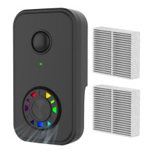 Purificador de Ar Plug-In, Filtro de Ar Remove Poeira, Pelos de Animais, Ventilador com Filtro HEPA para Cozinha, Escritório, Sala de Animais de
