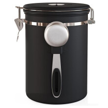 Coffee Canister with Window,Airtight Stainless Steel ,Home Kitchen Food Storage Organizers for Grounds,Beans,Espresso
