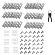36Pcs Replacement Blades for Luba & Yuka All Series,Robotic Lawnmower Blades, with Washers Screwdrivers Silver