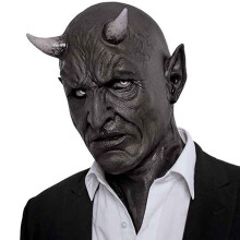 Halloween Devil Horn Mask Cosplay Horror Devil Killer Latex Headset Ghostface Scary Party Costume Props