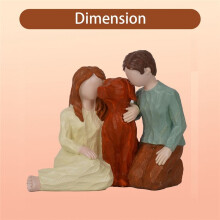 Couple and Dog Statue Souvenir Family Dog Lover Sculpture Suitable for Home Display and Gift Giving