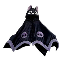Cute Halloween Wearable Blanket Hoodie,Bat Blanket Hoodie for Halloween Cosplay,Soft Hooded Bat Cape for Women Child
