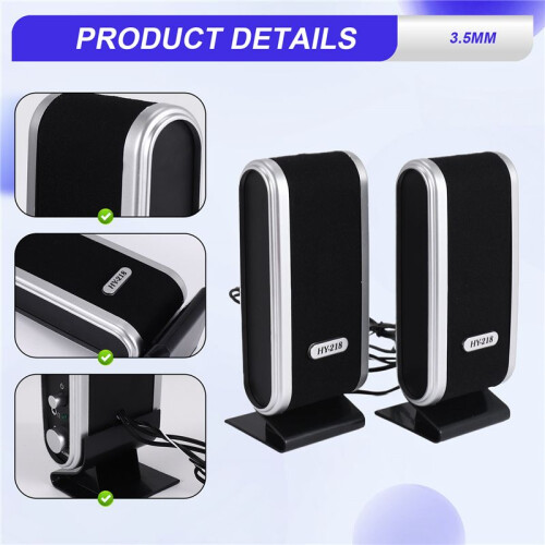 NEW 120W USB Power Desktop Computer Notebook Audio Speaker 3.5mm Earphone Jack